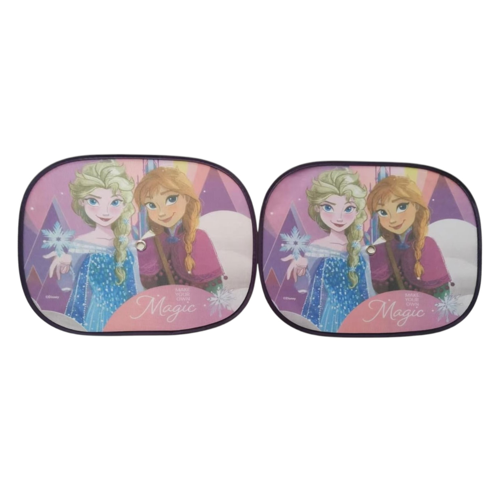 TENDINE PARASOLE LATERALI FROZEN DISNEY COPPIA DI TENDINE PER AUTO 44 X 35 CM PROTEZIONE RAGGI UV - 31602