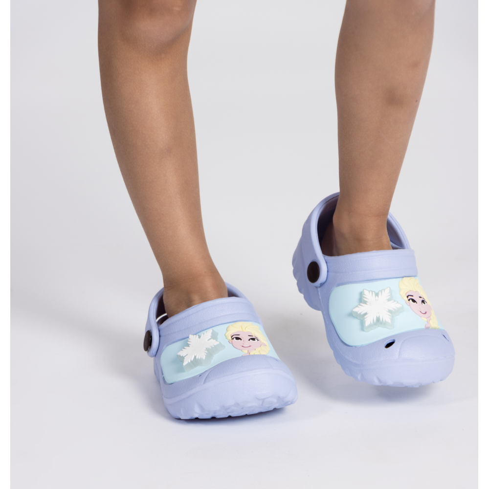 CIABATTE LUMINOSE FROZEN DISNEY MODELLO CROCS IN EVA CON CINTURINO BAMBINA - 6809