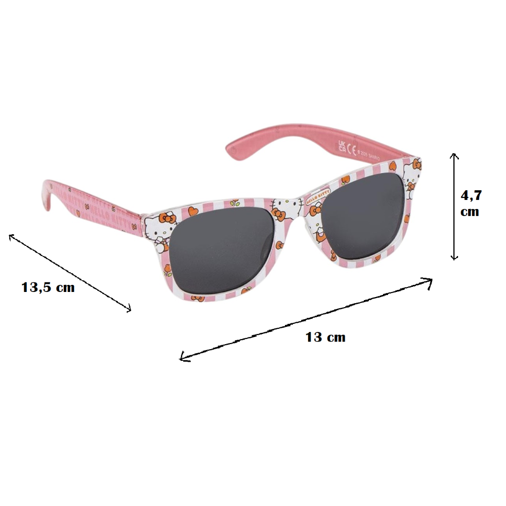 OCCHIALI DA SOLE HELLO KITTY CON CUSTODIA LENTI RETTANGOLARI FILTRO UV400 - 2886-2