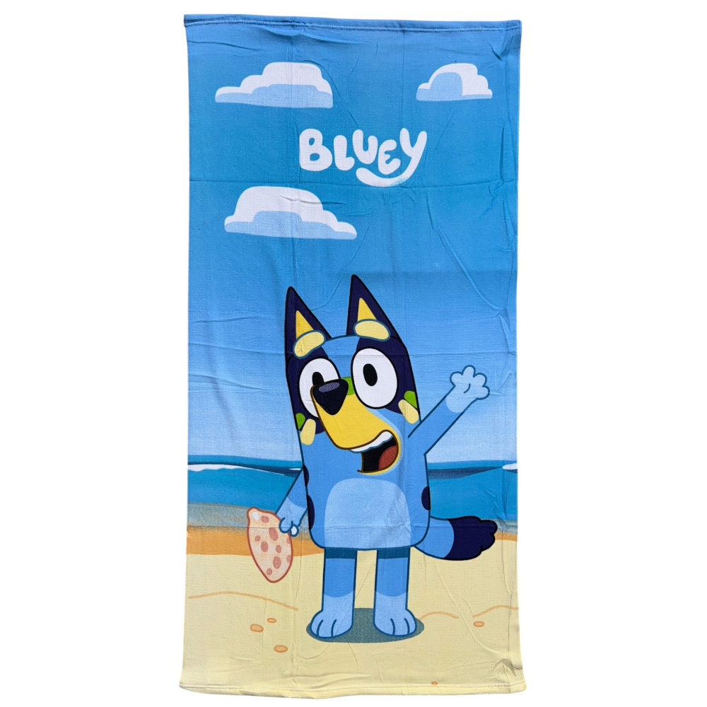 TELO MARE BLUEY ASCIUGAMANO DA SPIAGGIA PER BAMBINI IN MICROFIBRA DI POLIESTERE CM 140X70 - BLU36-5171