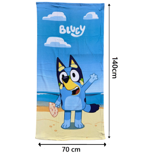 TELO MARE BLUEY ASCIUGAMANO DA SPIAGGIA PER BAMBINI IN MICROFIBRA DI POLIESTERE CM 140X70 - BLU36-5171