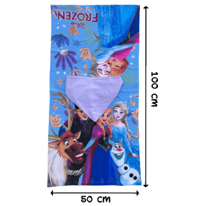 PONCHO MARE FROZEN DISNEY 100 X 50 CM ACCAPPATOIO PER BAMBINI 100% PL - FRO36-5076
