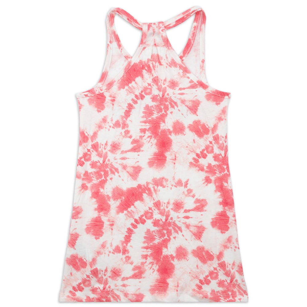 VESTITINO STITCH E ANGEL DISNEY SCAMICIATA ABITO SMANICATO IN COTONE GRAFICA TIE-DYE - YE10074.FUCSIA