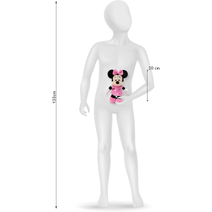 PELUCHE MINNIE MOUSE DISNEY MORBIDO PUPAZZO 20 CM CON FIOCCO FUCSIA - 6315870246