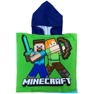 PONCHO MARE MINECRAFT 100 X 50 CM ACCAPPATOIO DA SPIAGGIA PER BAMBINI 100% PL - MNC36-5164