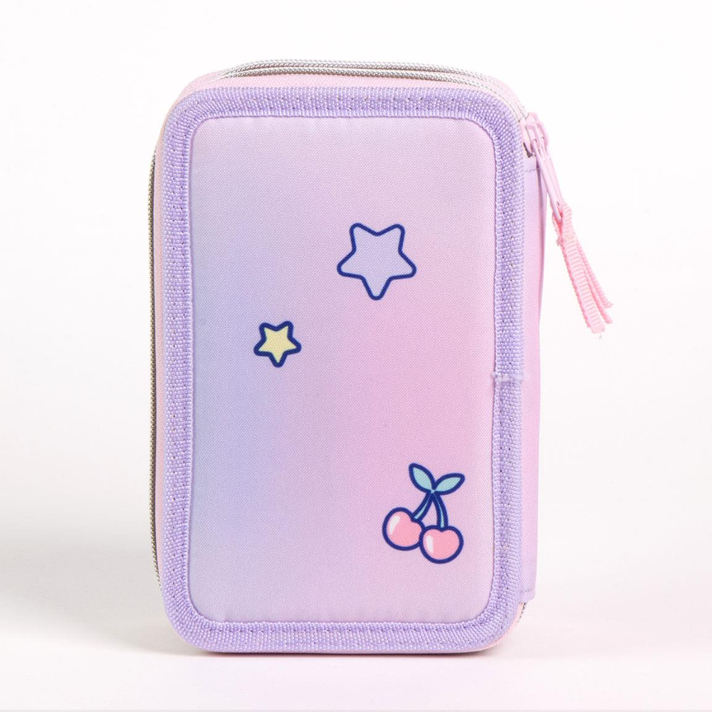 ASTUCCIO SCUOLA STITCH DISNEY MULTISCOMPARTO 3 ZIP PORTACOLORI GIOTTO - 1652