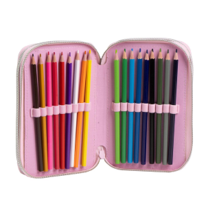 ASTUCCIO SCUOLA STITCH DISNEY MULTISCOMPARTO 3 ZIP PORTACOLORI GIOTTO - 1652