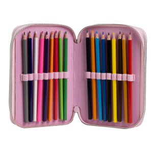 ASTUCCIO SCUOLA HELLO KITTY SANRIO MULTISCOMPARTO 3 ZIP PORTACOLORI GIOTTO - 1654