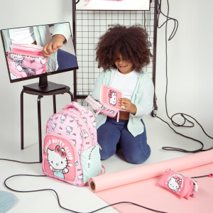 ASTUCCIO SCUOLA HELLO KITTY SANRIO MULTISCOMPARTO 3 ZIP PORTACOLORI GIOTTO - 1654