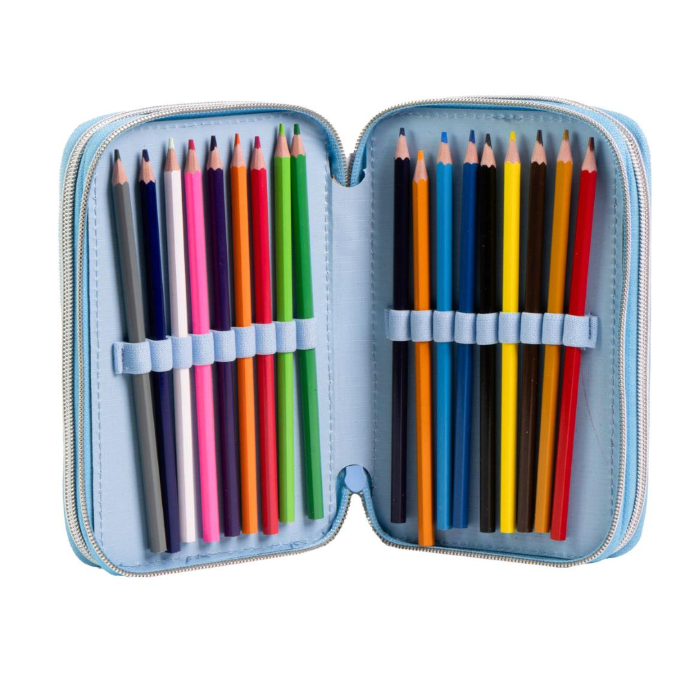 ASTUCCIO SCUOLA FROZEN DISNEY MULTISCOMPARTO 3 ZIP PORTACOLORI GIOTTO - 1688