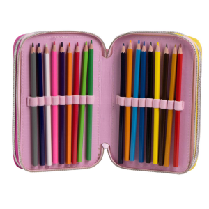 ASTUCCIO SCUOLA BARBIE MATTEL MULTISCOMPARTO 3 ZIP PORTACOLORI GIOTTO - 1655