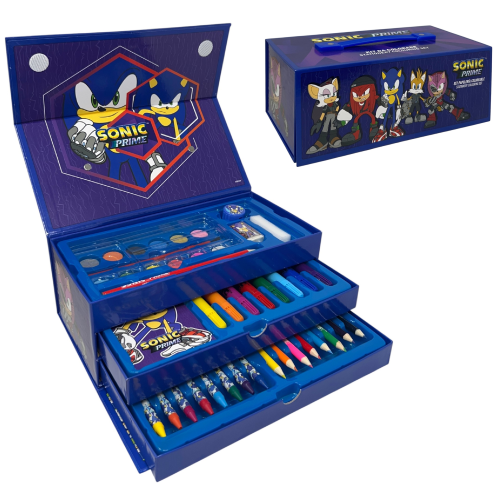 COLORI SONIC PRIME 52 PEZZI KIT PENNARELLI ACQUERELLI E PASTELLI SCATOLA CON CASSETTI - 2871