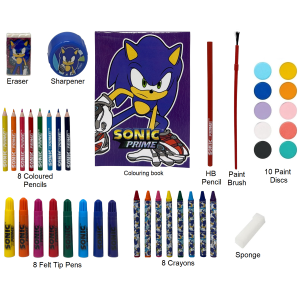 COLORI SONIC PRIME 52 PEZZI KIT PENNARELLI ACQUERELLI E PASTELLI SCATOLA CON CASSETTI - 2871