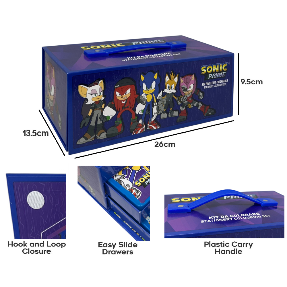 COLORI SONIC PRIME 52 PEZZI KIT PENNARELLI ACQUERELLI E PASTELLI SCATOLA CON CASSETTI - 2871