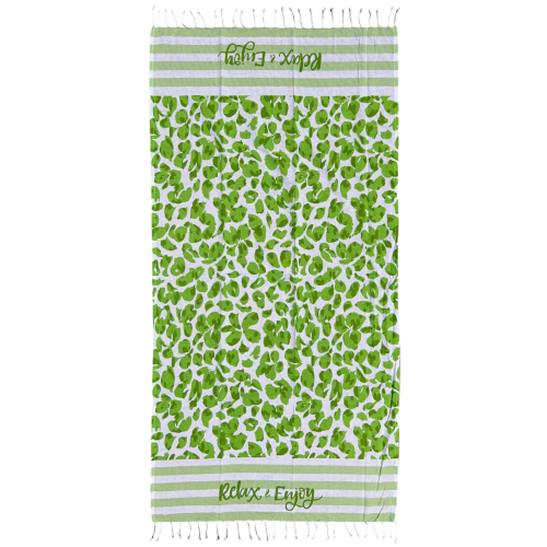 TELO MARE CON FRANGE 190 X 70 CM ASCIUGAMO IN MISTO COTONE ACCESSORIO SPIAGGIA PISCINA