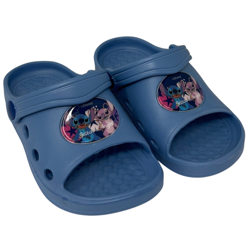 CIABATTE STITCH E ANGEL DISNEY SABOT PER BAMBINI PANTOFOLE IN EVA MARE PISCINA CASA - D11682MC