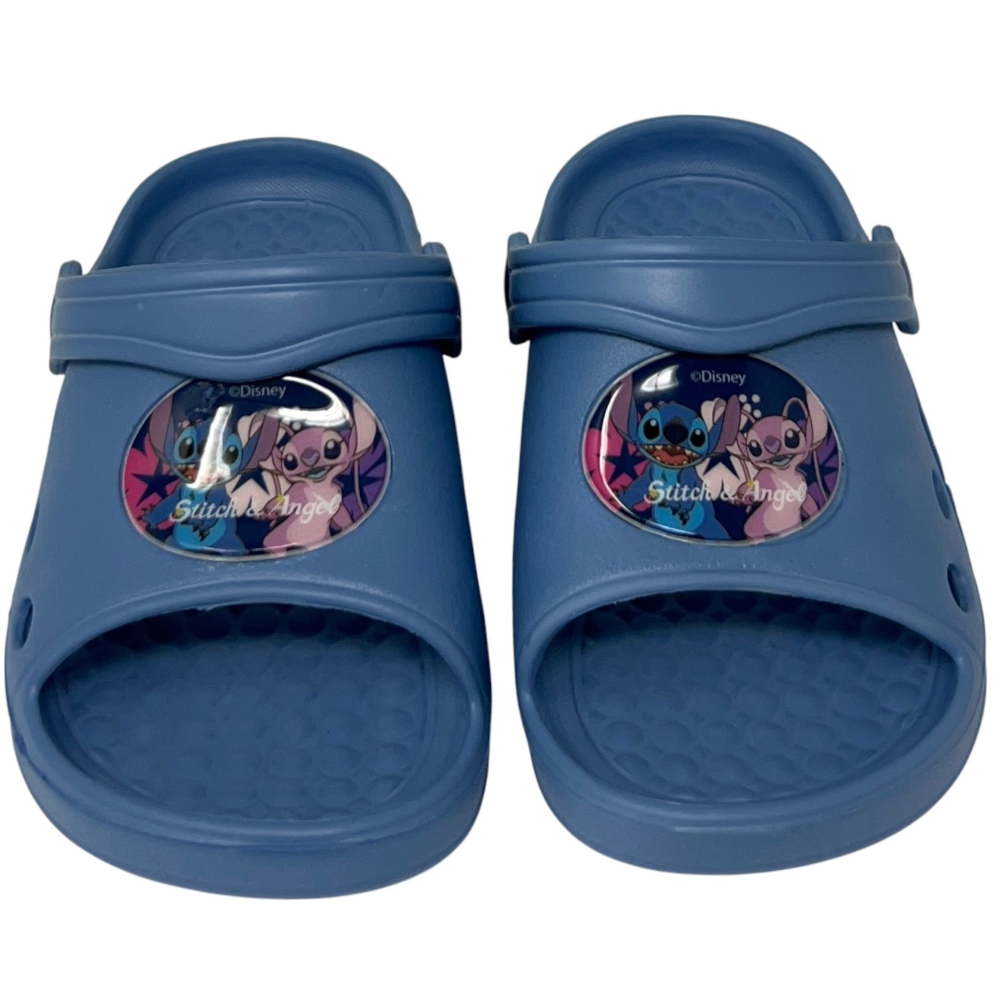CIABATTE STITCH E ANGEL DISNEY SABOT PER BAMBINI PANTOFOLE IN EVA MARE PISCINA CASA - D11682MC