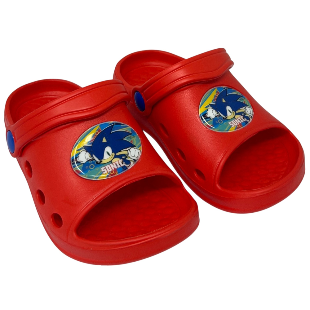CIABATTE SONIC THE HEDGEHOG SABOT PER BAMBINI PANTOFOLE IN EVA MARE PISCINA CASA - SN1680MC