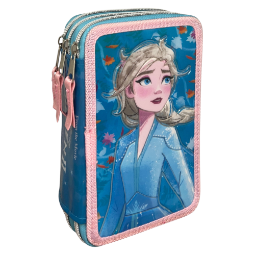 ASTUCCIO SCUOLA 3D FROZEN DISNEY ELSA MULTISCOMPARTO 3 ZIP PASTELLI FILA PENNARELLI GIOTTO - FZN0632