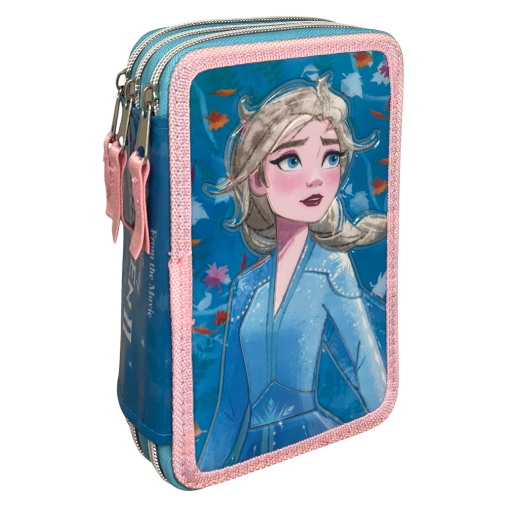 ASTUCCIO SCUOLA 3D FROZEN DISNEY ELSA MULTISCOMPARTO 3 ZIP PASTELLI FILA PENNARELLI GIOTTO - FZN0632