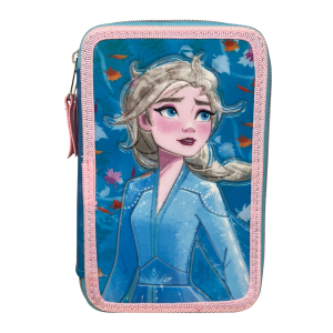 ASTUCCIO SCUOLA 3D FROZEN DISNEY ELSA MULTISCOMPARTO 3 ZIP PASTELLI FILA PENNARELLI GIOTTO - FZN0632