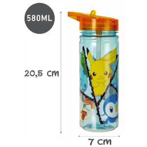 BORRACCIA ECOZEN PIKACHU POKÉMON IN TRITAN BOTTIGLIA CON BECCUCCIO RIPIEGABILE 580 ML -79020