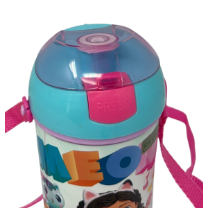 BORRACCIA POP-UP GABBY'S DOLLHOUSE BOTTIGLIA IN PLASTICA RIUTILIZZABILE CON TRACOLLA 450 ML - 83219