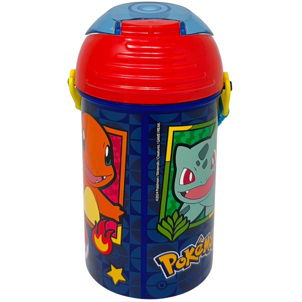BORRACCIA POP-UP PIKACHU POKÉMON BOTTIGLIA IN PLASTICA RIUTILIZZABILE CON TRACOLLA 450 ML - 83220
