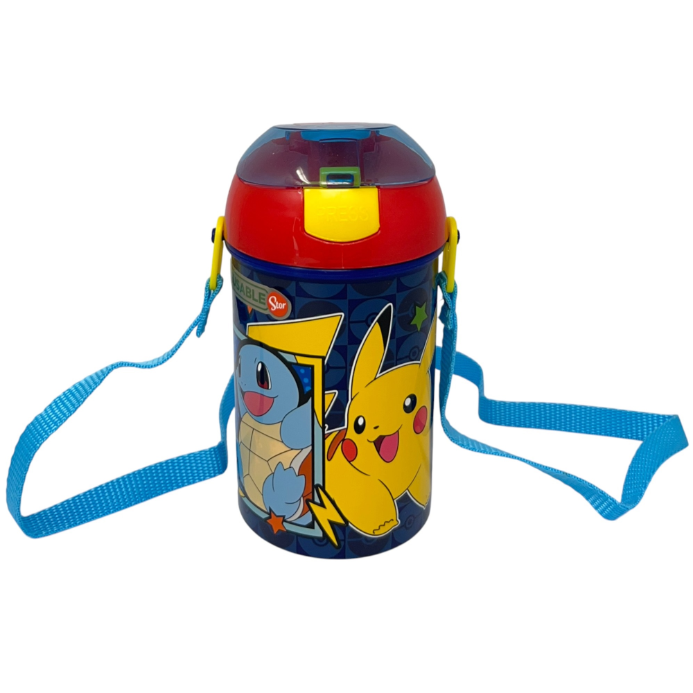 BORRACCIA POP-UP PIKACHU POKÉMON BOTTIGLIA IN PLASTICA RIUTILIZZABILE CON TRACOLLA 450 ML - 83220