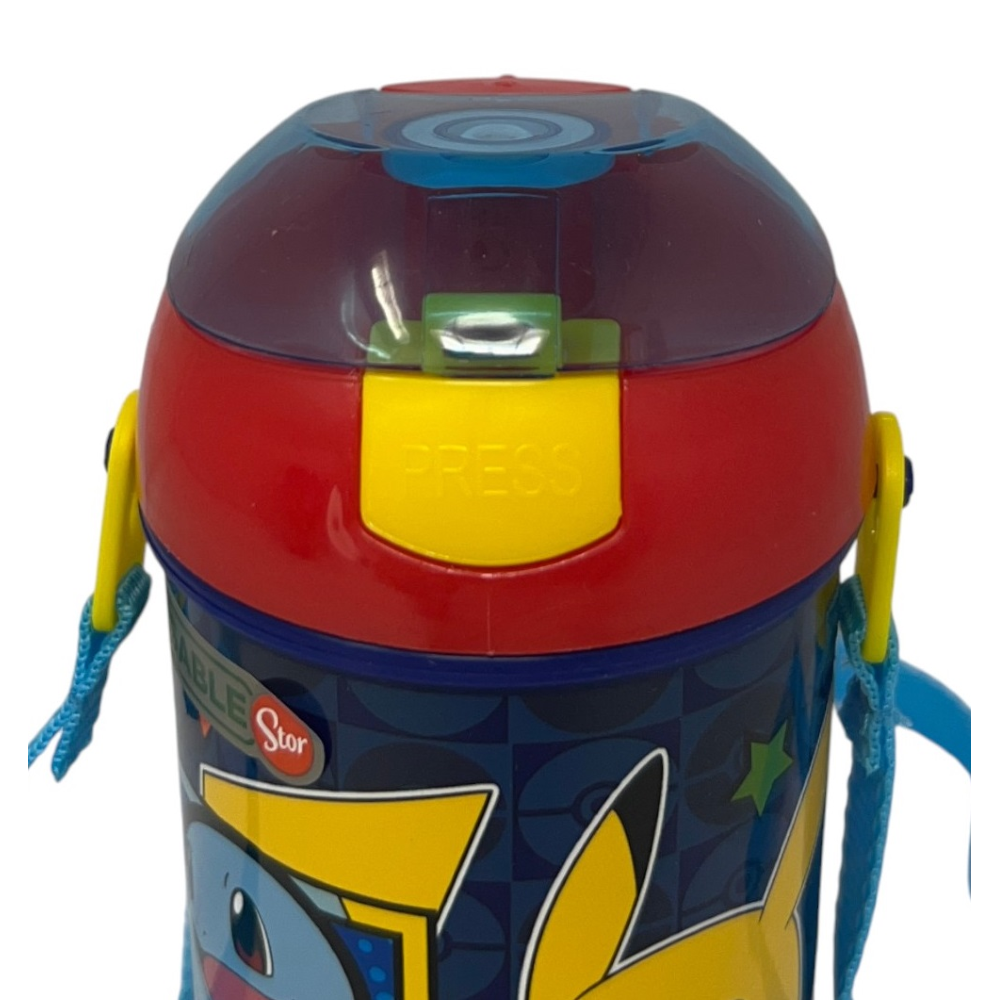 BORRACCIA POP-UP PIKACHU POKÉMON BOTTIGLIA IN PLASTICA RIUTILIZZABILE CON TRACOLLA 450 ML - 83220