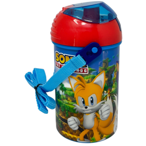 BORRACCIA POP-UP SONIC KNUCKLES TAILS BOTTIGLIA IN PLASTICA RIUTILIZZABILE CON TRACOLLA 450 ML - 83221