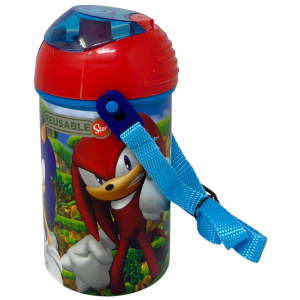 BORRACCIA POP-UP SONIC KNUCKLES TAILS BOTTIGLIA IN PLASTICA RIUTILIZZABILE CON TRACOLLA 450 ML - 83221