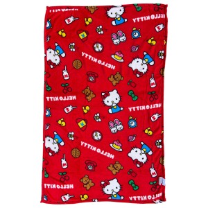PLAID HELLO KITTY SANRIO IN CORAL FLEECE MORBIDA E CALDA COPERTA 140 X 90 CM - H09882MC