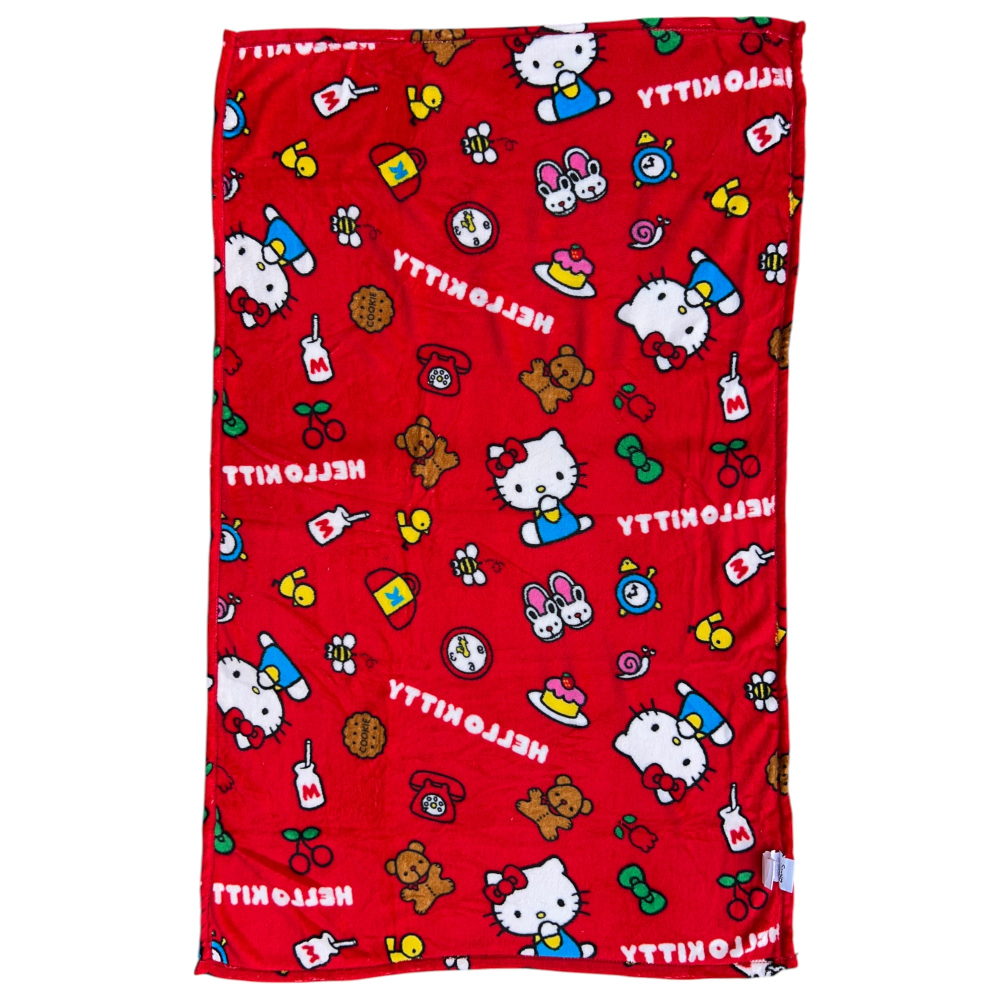 PLAID HELLO KITTY SANRIO IN CORAL FLEECE MORBIDA E CALDA COPERTA 140 X 90 CM - H09882MC