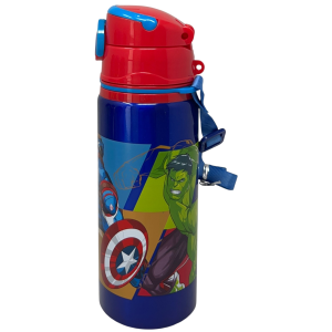BORRACCIA IN ALLUMINIO AVENGERS MARVEL BOTTIGLIA 730 ML CON APERTURA POP-UP E TRACOLLA - 83188