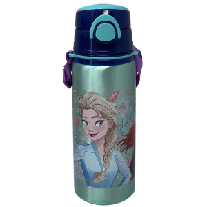 BORRACCIA IN ALLUMINIO FROZEN DISNEY BOTTIGLIA 730 ML CON APERTURA POP-UP E TRACOLLA - 83190