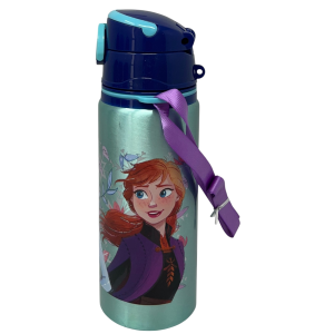 BORRACCIA IN ALLUMINIO FROZEN DISNEY BOTTIGLIA 730 ML CON APERTURA POP-UP E TRACOLLA - 83190