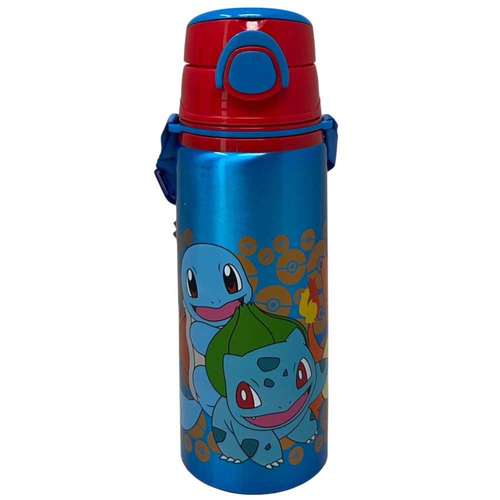 BORRACCIA IN ALLUMINIO PIKACHU POKÉMON BOTTIGLIA 730 ML CON APERTURA POP-UP E TRACOLLA - 83194