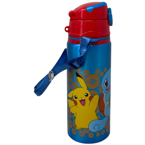 BORRACCIA IN ALLUMINIO PIKACHU POKÉMON BOTTIGLIA 730 ML CON APERTURA POP-UP E TRACOLLA - 83194