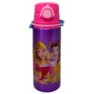 BORRACCIA IN ALLUMINIO PRINCIPESSE DISNEY BOTTIGLIA 730 ML CON APERTURA POP-UP E TRACOLLA - 83195