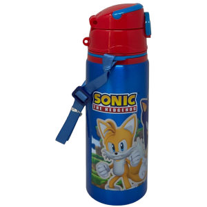 BORRACCIA IN ALLUMINIO SONIC THE HEDGEHOG BOTTIGLIA 730 ML CON APERTURA POP-UP E TRACOLLA - 83196