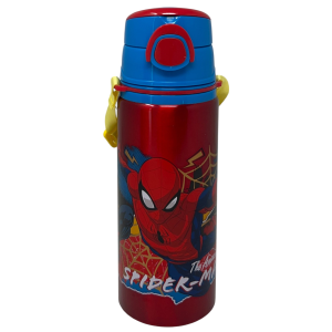 BORRACCIA IN ALLUMINIO SPIDERMAN MARVEL BOTTIGLIA 730 ML CON APERTURA POP-UP E TRACOLLA - 83197