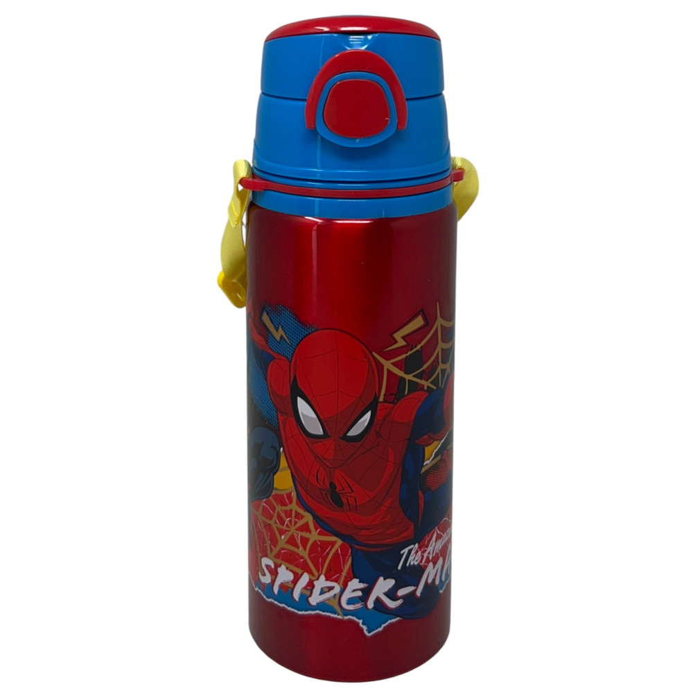 BORRACCIA IN ALLUMINIO SPIDERMAN MARVEL BOTTIGLIA 730 ML CON APERTURA POP-UP E TRACOLLA - 83197