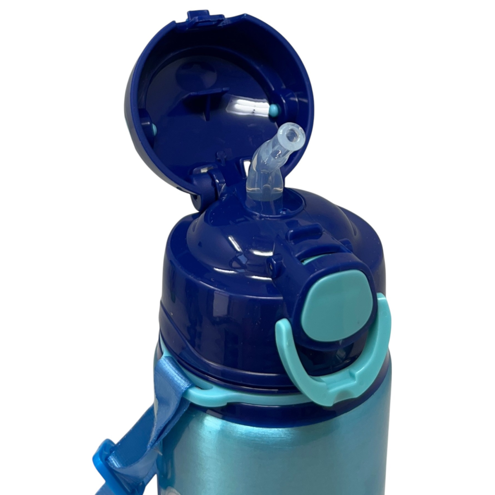 BORRACCIA IN ALLUMINIO STITCH DISNEY BOTTIGLIA 730 ML CON APERTURA POP-UP E TRACOLLA - 83198