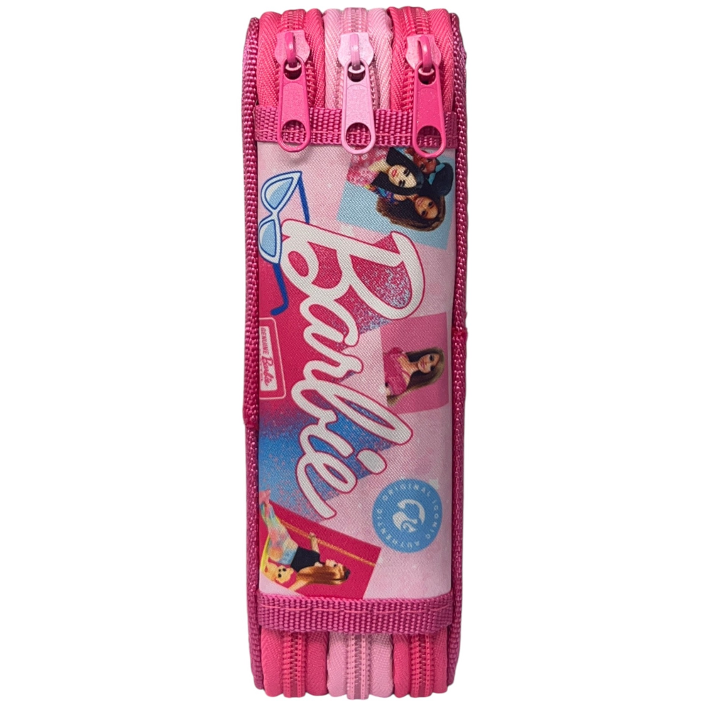 ASTUCCIO 3 ZIP SCUOLA BARBIE MATTEL MULTISCOMPARTO PORTACOLORI GIOTTO - 1004E4224