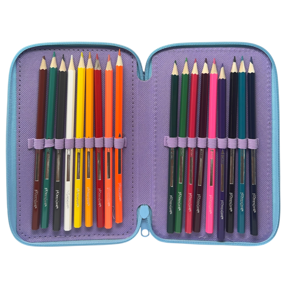 ASTUCCIO 3 ZIP SCUOLA GABBY'S DOLLHOUSE MULTISCOMPARTO PORTACOLORI GIOTTO - 1004E4229