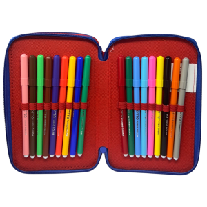 ASTUCCIO 3 ZIP SCUOLA TOPOLINO DISNEY MULTISCOMPARTO PORTACOLORI GIOTTO - 564796