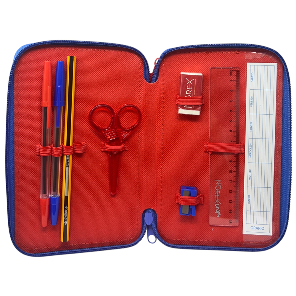ASTUCCIO 3 ZIP SCUOLA TOPOLINO DISNEY MULTISCOMPARTO PORTACOLORI GIOTTO - 564796