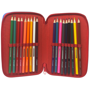 ASTUCCIO 3 ZIP SCUOLA TOPOLINO DISNEY MULTISCOMPARTO PORTACOLORI GIOTTO - 564796