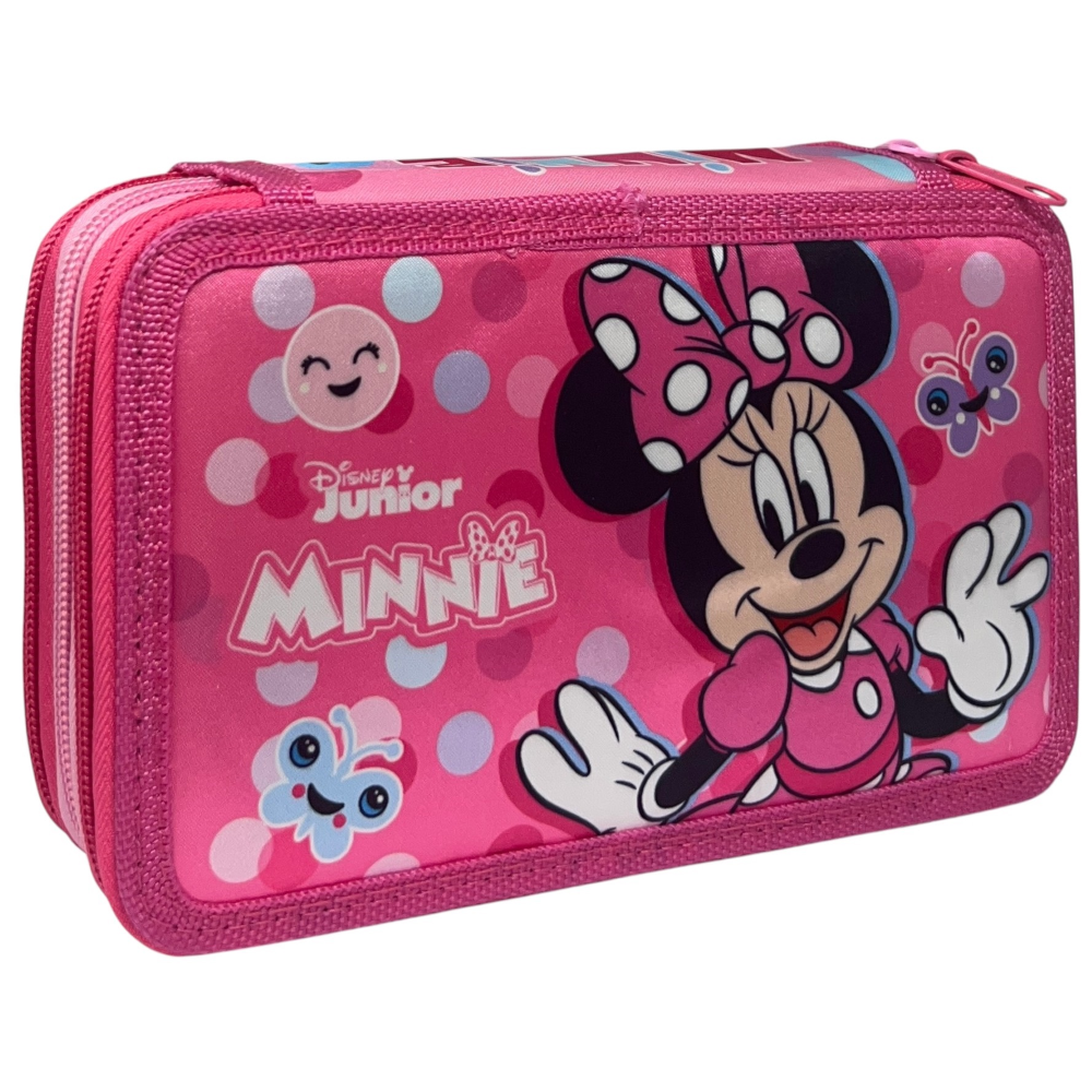 ASTUCCIO 3 ZIP SCUOLA MINNIE MOUSE DISNEY MULTISCOMPARTO PORTACOLORI GIOTTO - 564798